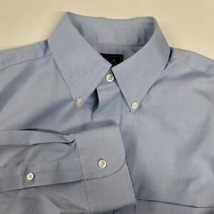 Jos. A. Bank Traveler Tailored Fit Dress Shirt Light Blue 15-32 100% Cotton